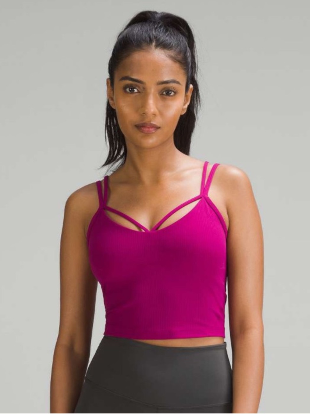 Lululemon Align Strappy Ribbed Tank Top In Magenta Purple Size 6